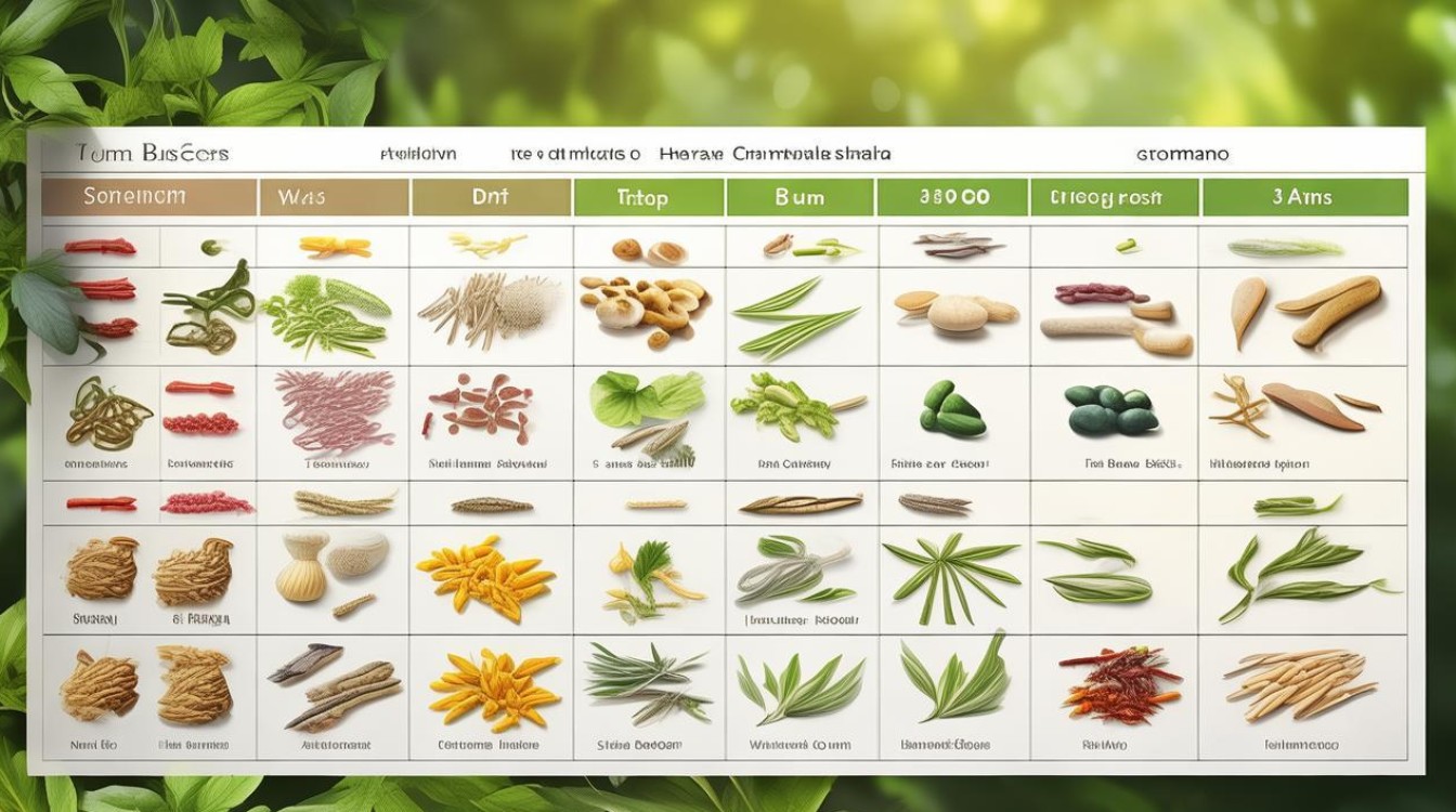 常见疾病中草药对照