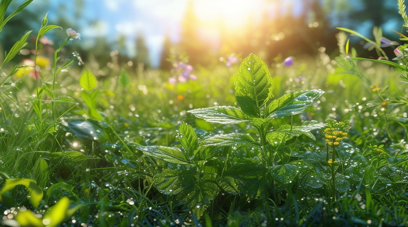 中草药水润草图片