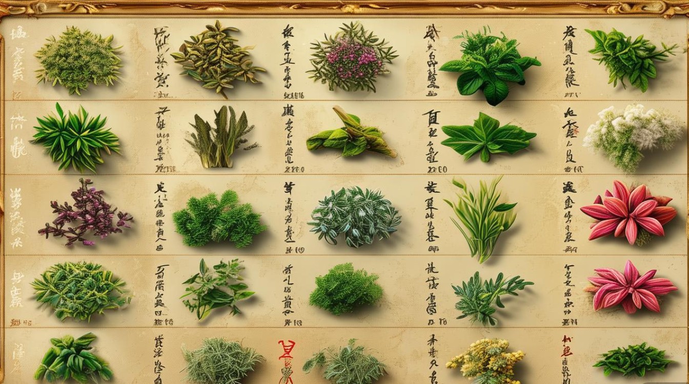 中草药彩图及药草名称