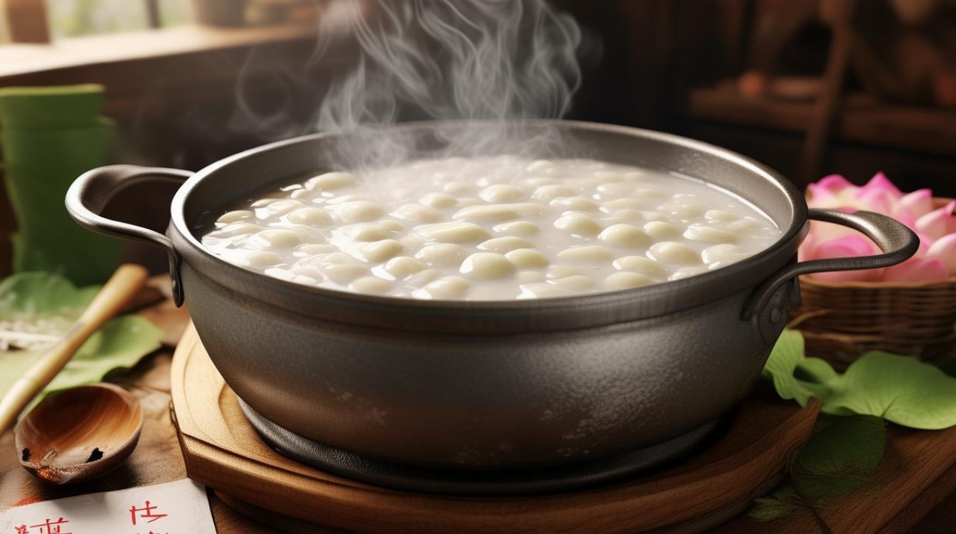 药材莲子煮粥