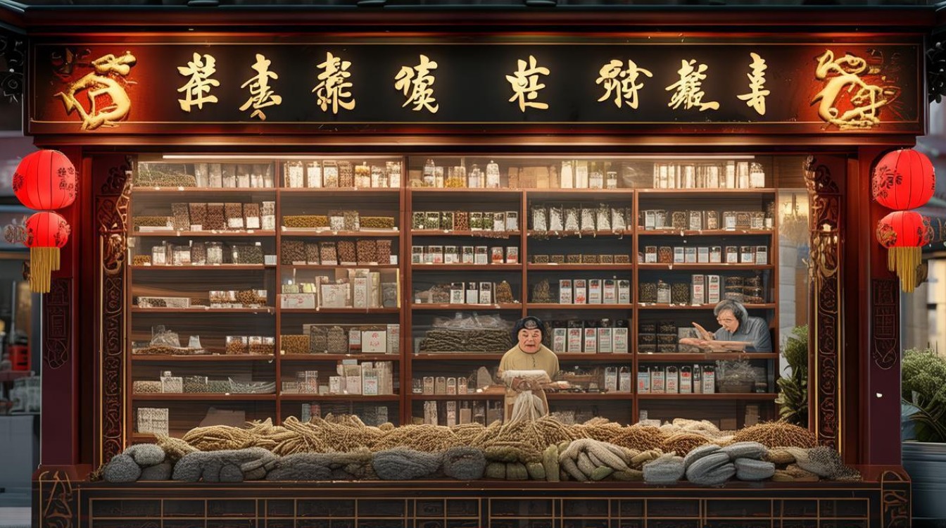 开中草药销售店