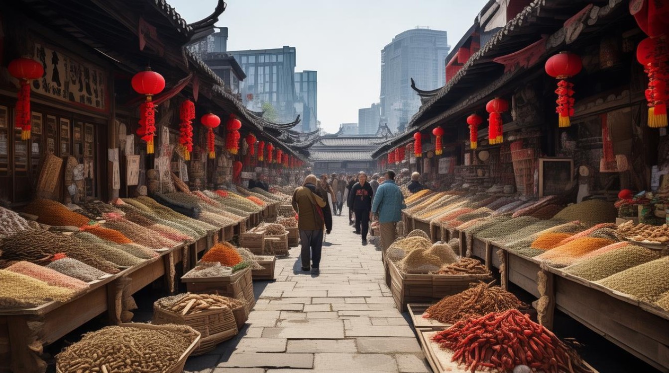 成都五块石中药材市场