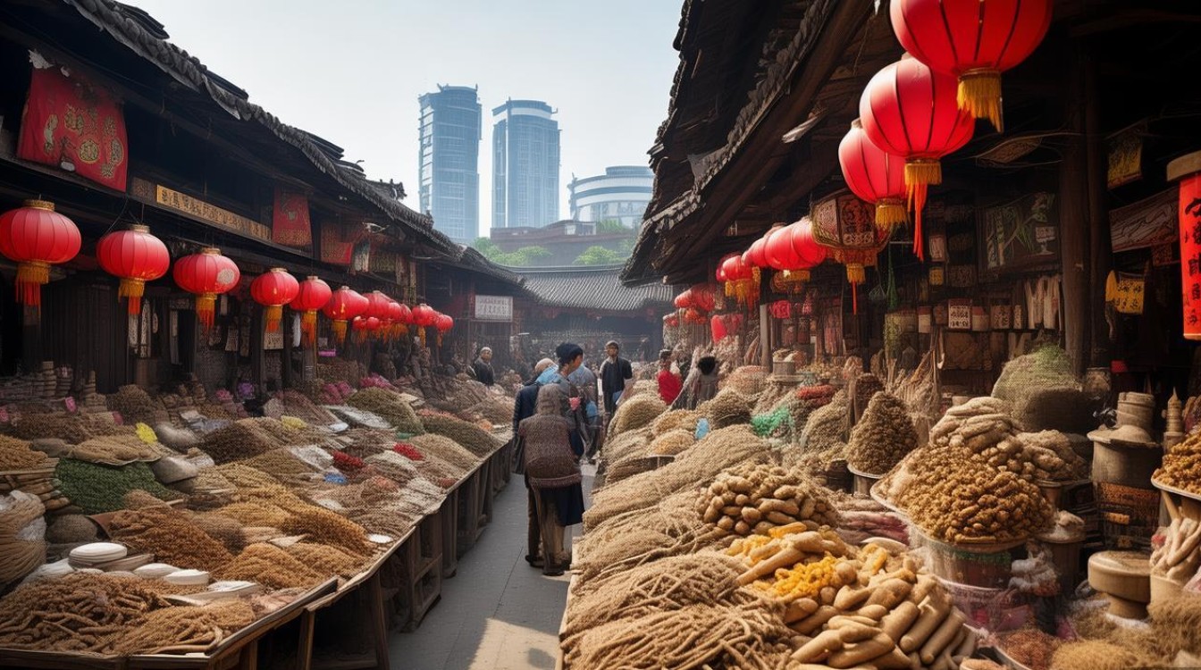 成都五块石中药材市场