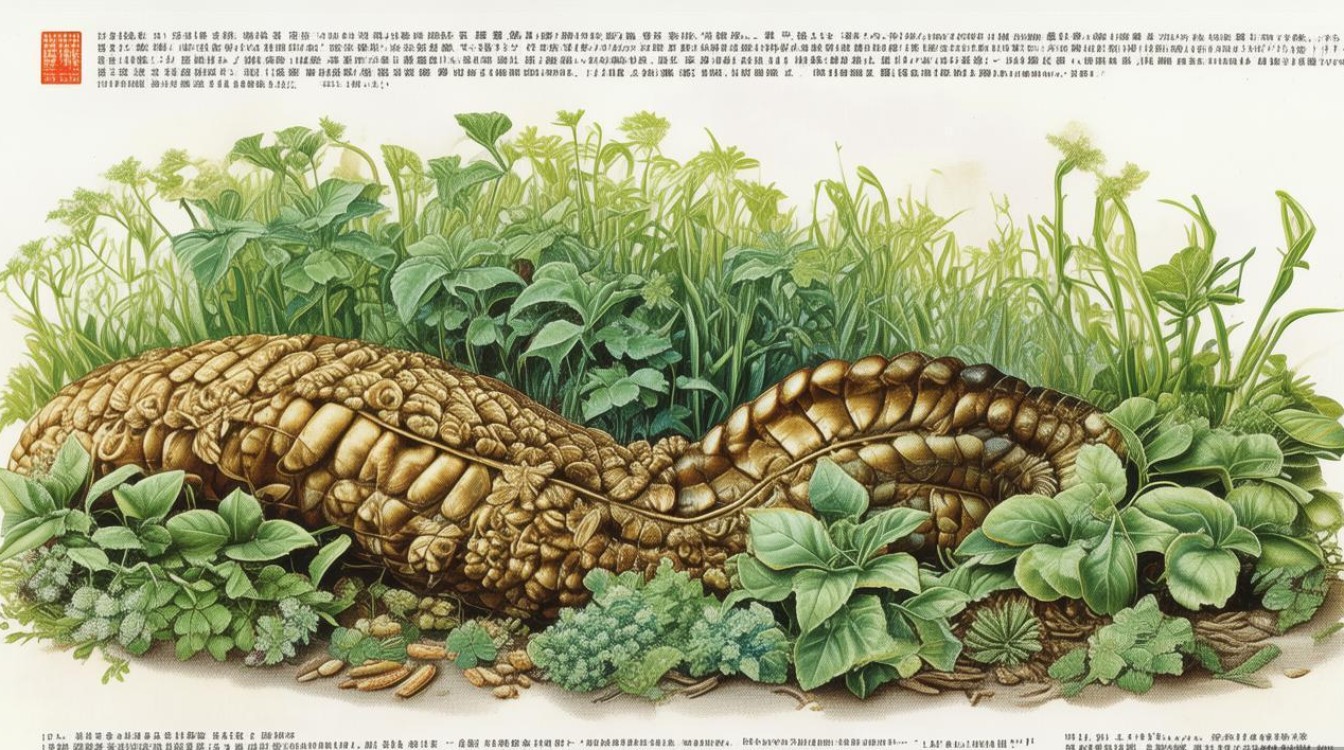 中草药地龙的图