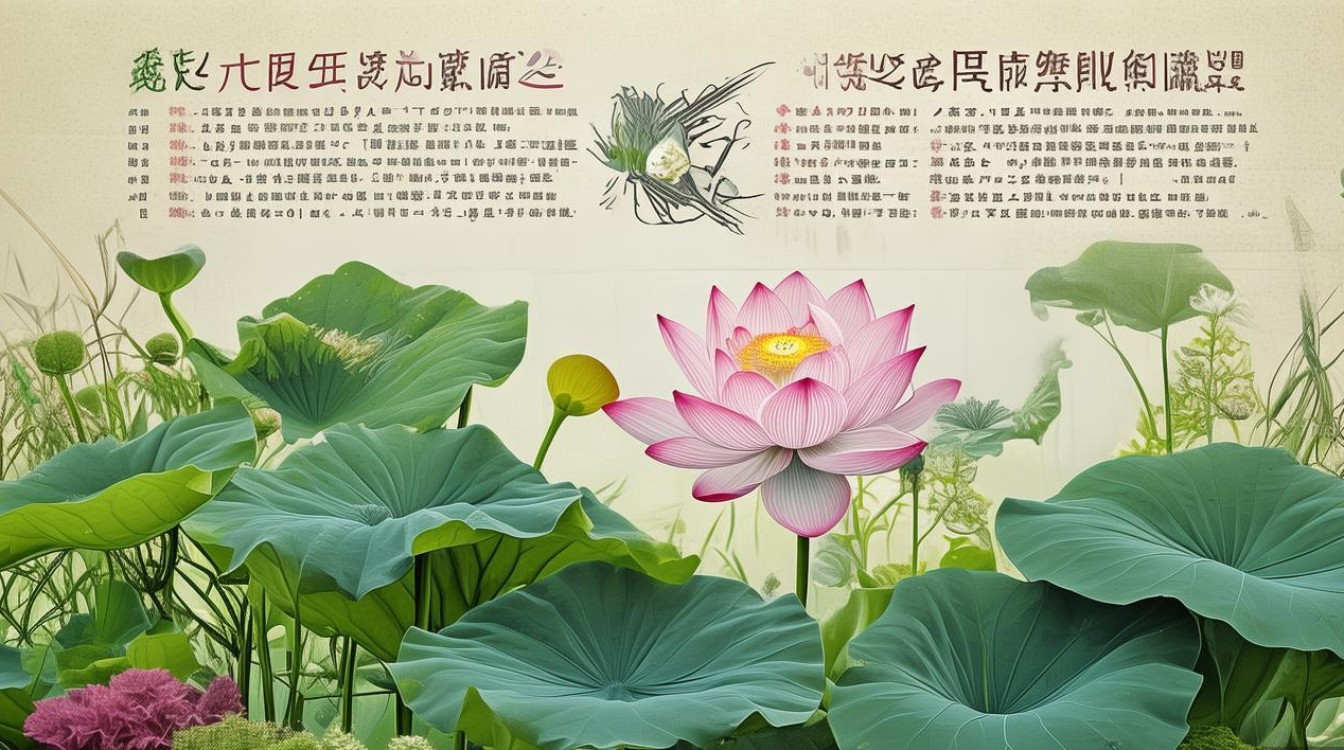 中草药荷花图片