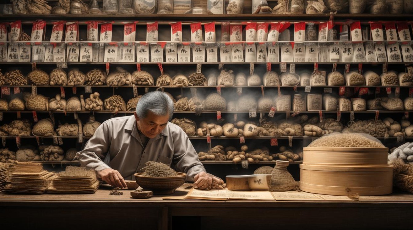 药店的中草药
